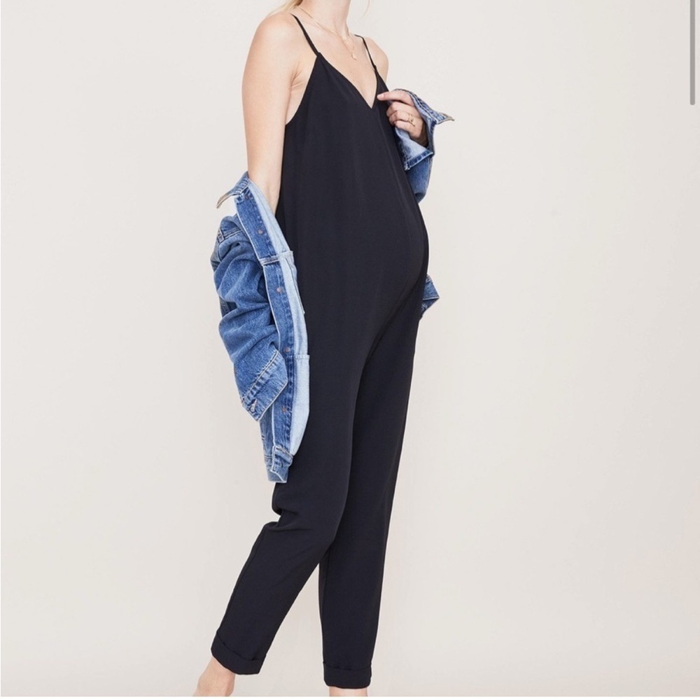 Hatch The Georgia Jumpsuit Black